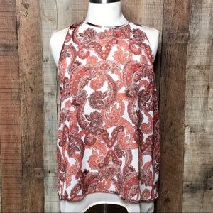 3/$15 Boho Sleeveless Top A Line Sheer Layering